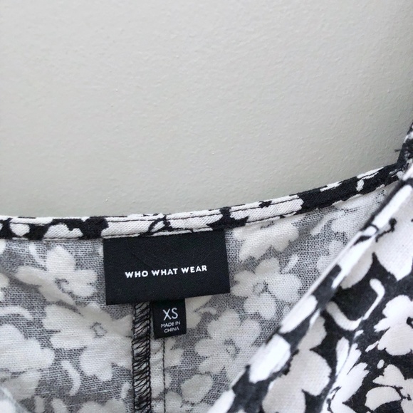 Who What Wear Midi Floral Button Dress - Picture 3 of 6